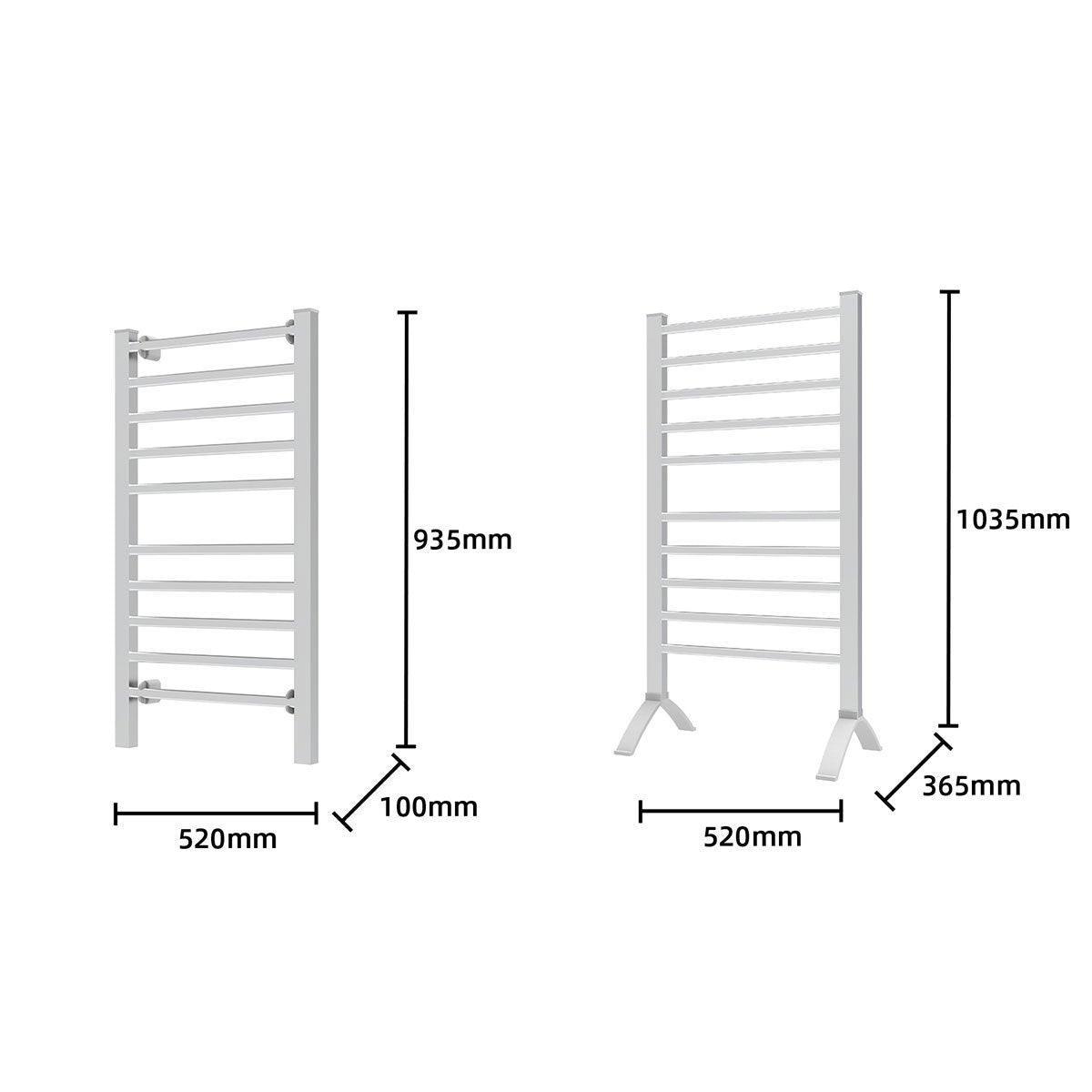 Pronti Heated Towel Rack Electric Towel Rails 160Watt with Timer - John Cootes