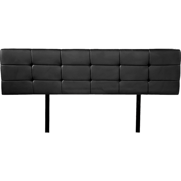 PU Leather King Bed Deluxe Headboard Bedhead - Black - John Cootes