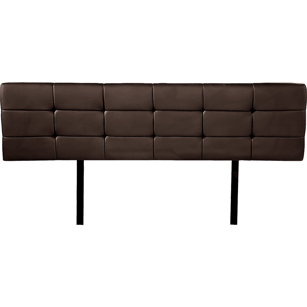 PU Leather King Bed Deluxe Headboard Bedhead - Brown - John Cootes