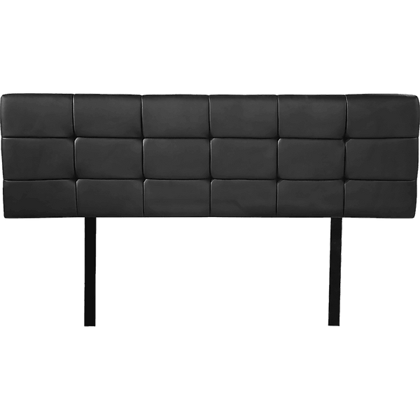 PU Leather Queen Bed Deluxe Headboard Bedhead - Black - John Cootes