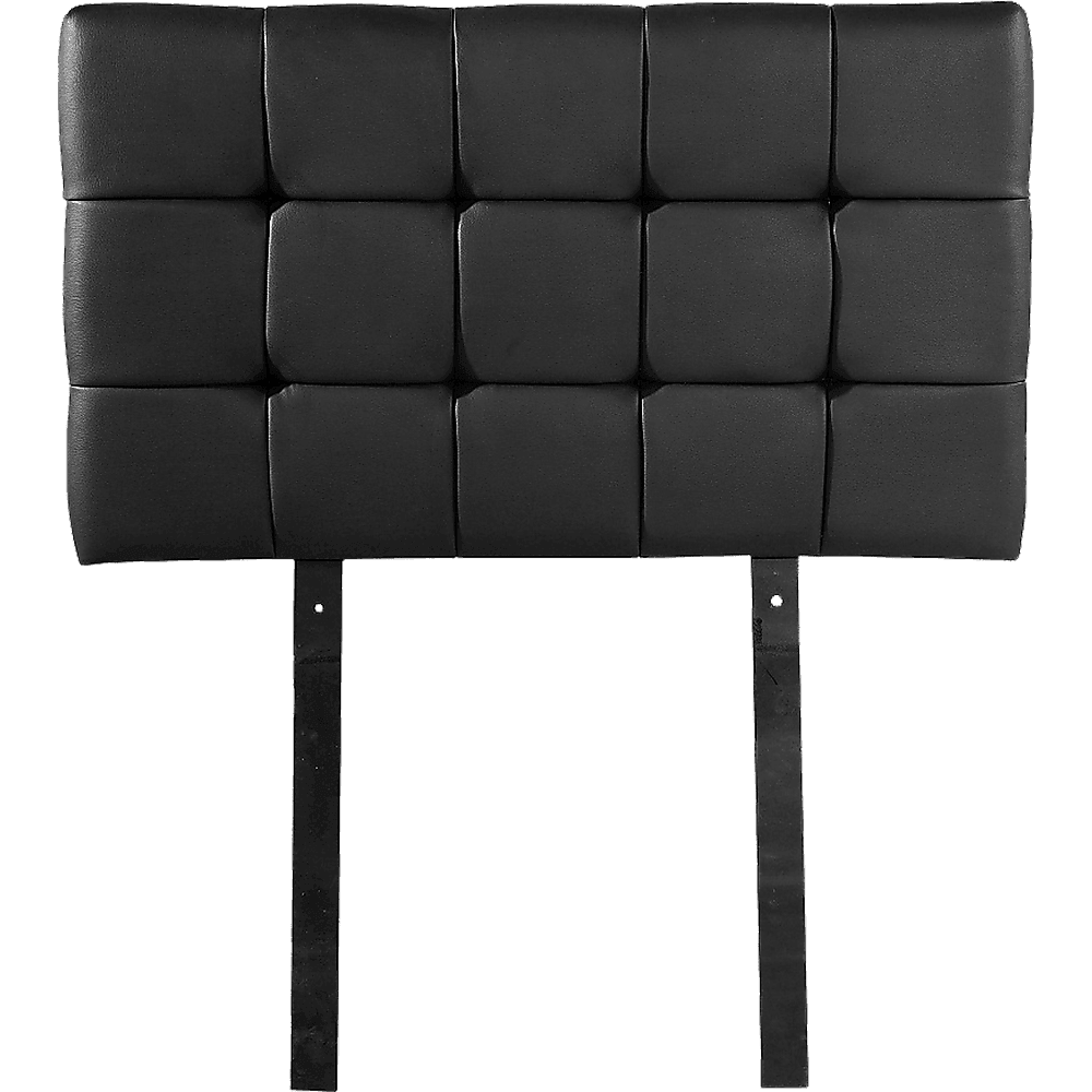 PU Leather Single Bed Deluxe Headboard Bedhead - Black - John Cootes