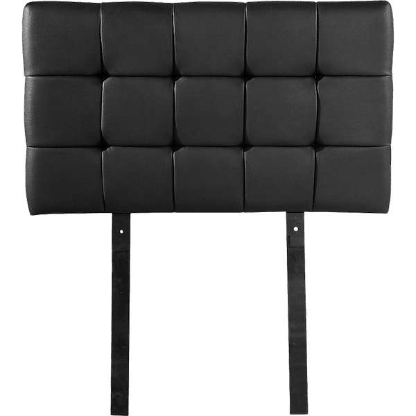 PU Leather Single Bed Deluxe Headboard Bedhead - Black - John Cootes