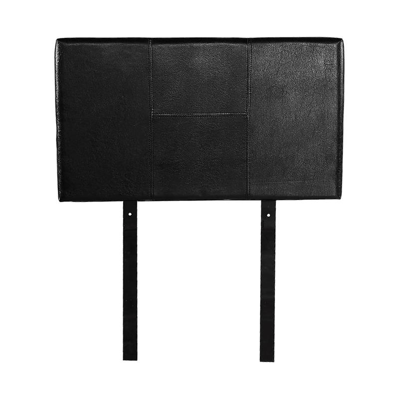 PU Leather Single Bed Headboard Bedhead - Black - John Cootes