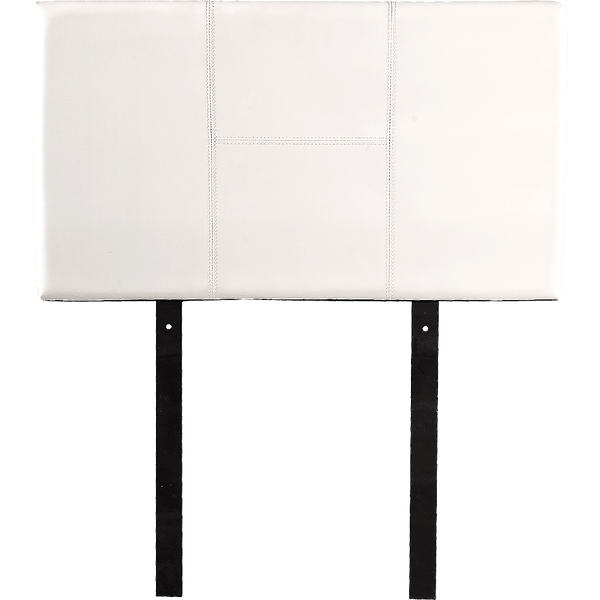 PU Leather Single Bed Headboard Bedhead - White - John Cootes