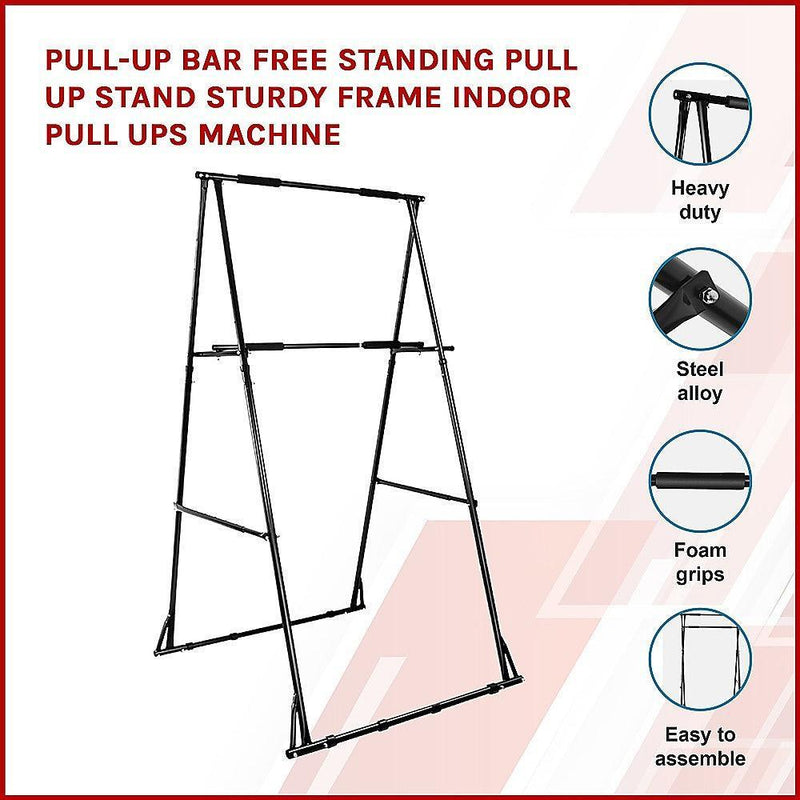 Pull-up Bar Free Standing Pull up Stand Sturdy Frame Indoor Pull Ups Machine - John Cootes