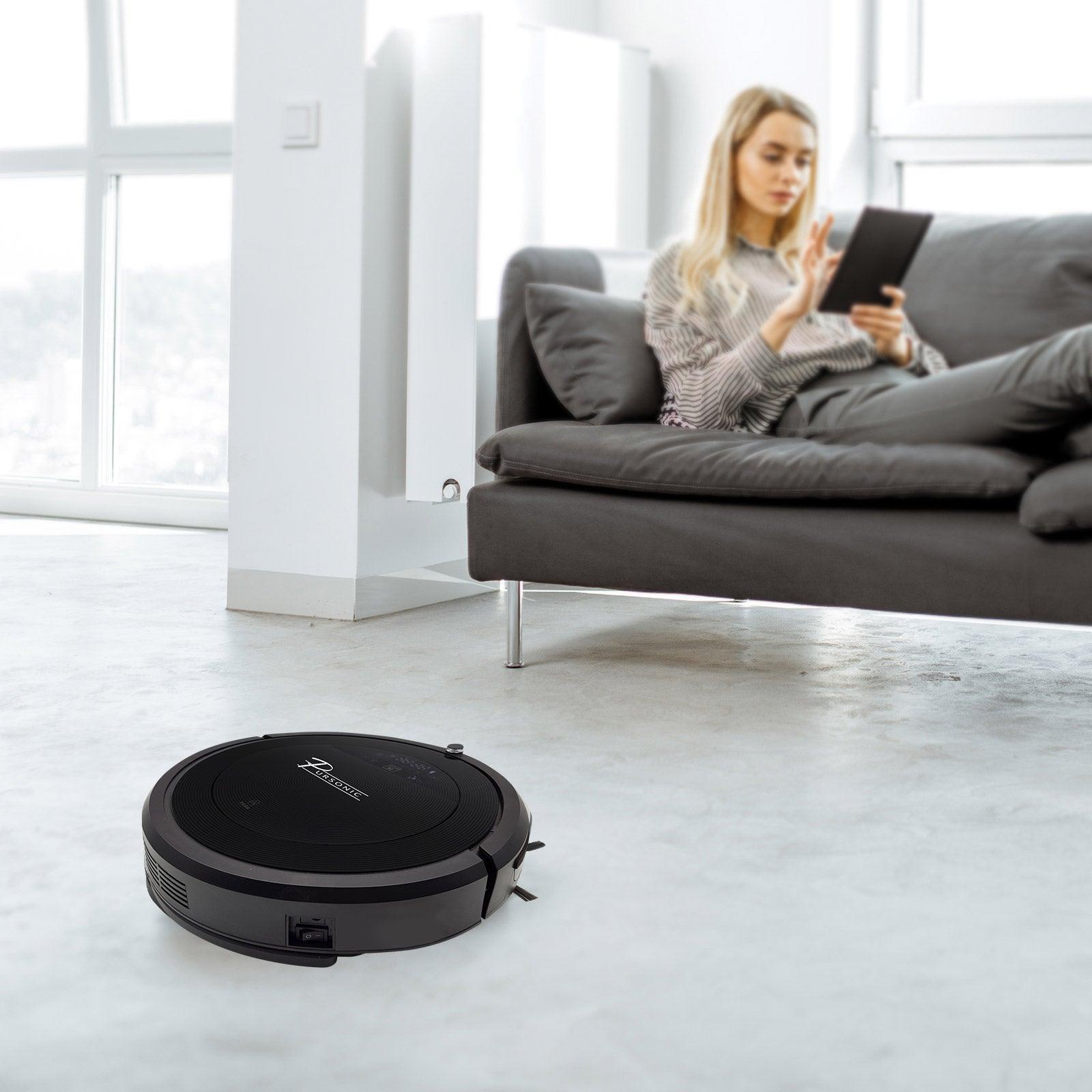 Pursonic i9 Robotic Vacuum Cleaner Carpet Floor Dry Wet Mopping Auto Robot Black Black - John Cootes