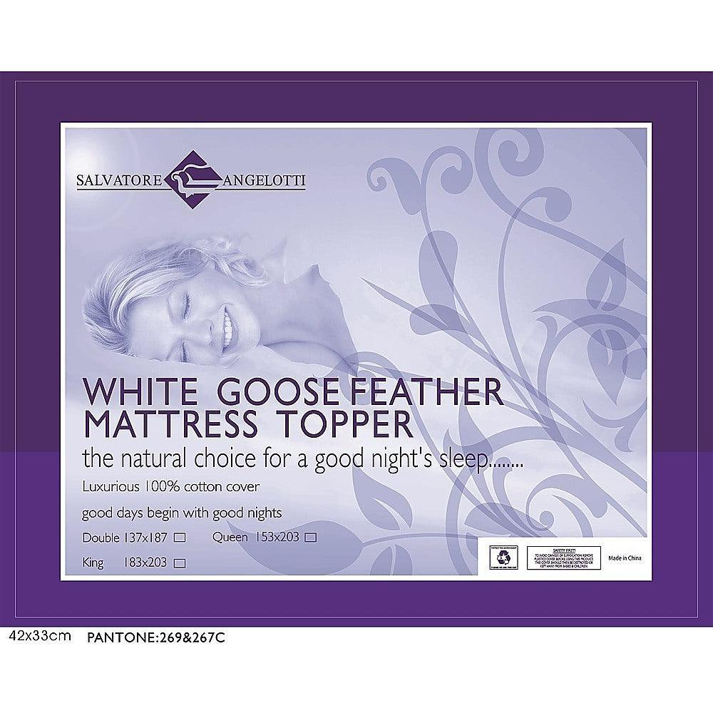 Queen Mattress Topper - 100% Goose Feather - John Cootes