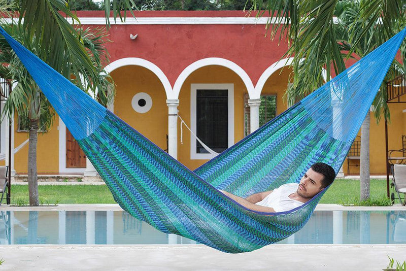 Queen Size Cotton Hammock in Caribe - John Cootes