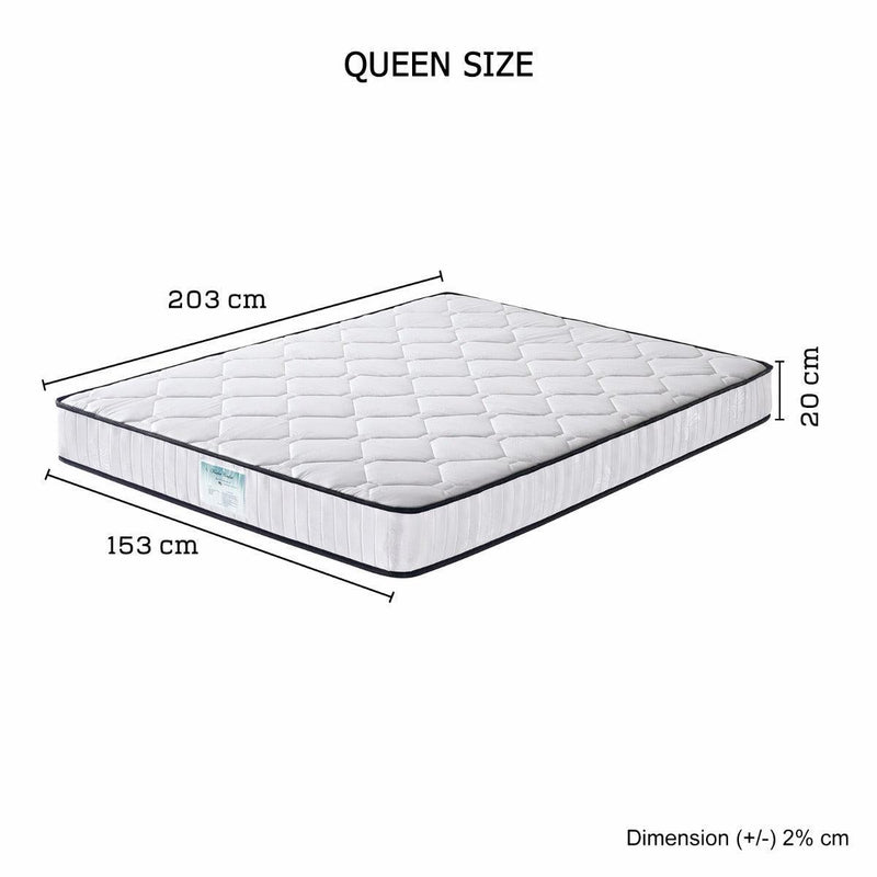 Queen Size Mattress in 6 turn Pocket Coil Spring and Foam Best value - John Cootes