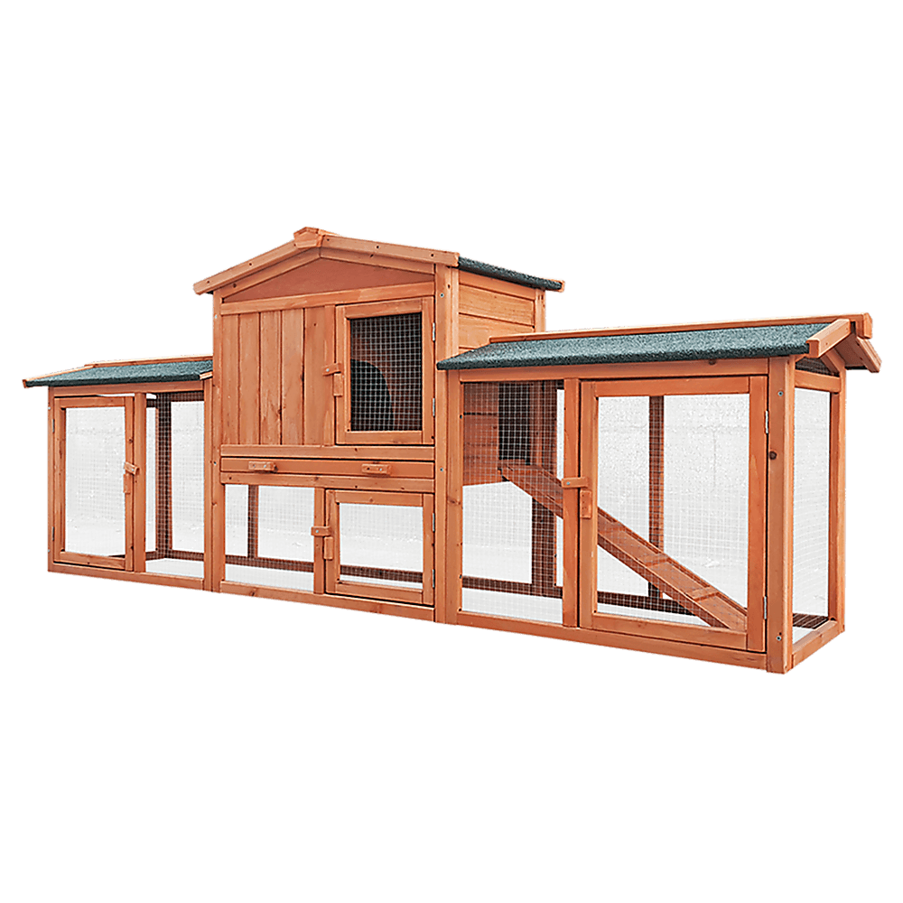 Rabbit Hutch Hutches Large Metal Run Wooden Cage Chicken Coop Guinea Pig - John Cootes