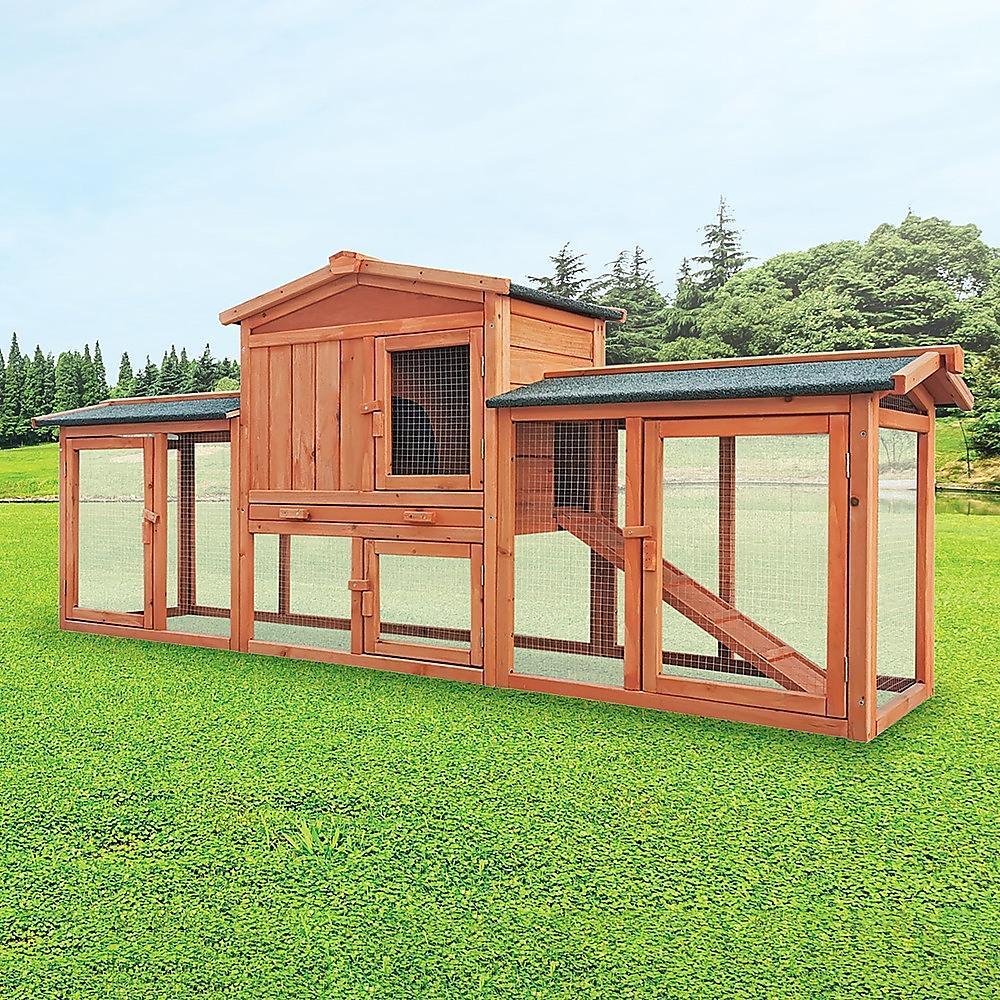 Rabbit Hutch Hutches Large Metal Run Wooden Cage Chicken Coop Guinea Pig - John Cootes