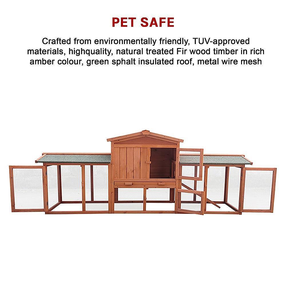 Rabbit Hutch Hutches Large Metal Run Wooden Cage Chicken Coop Guinea Pig - John Cootes