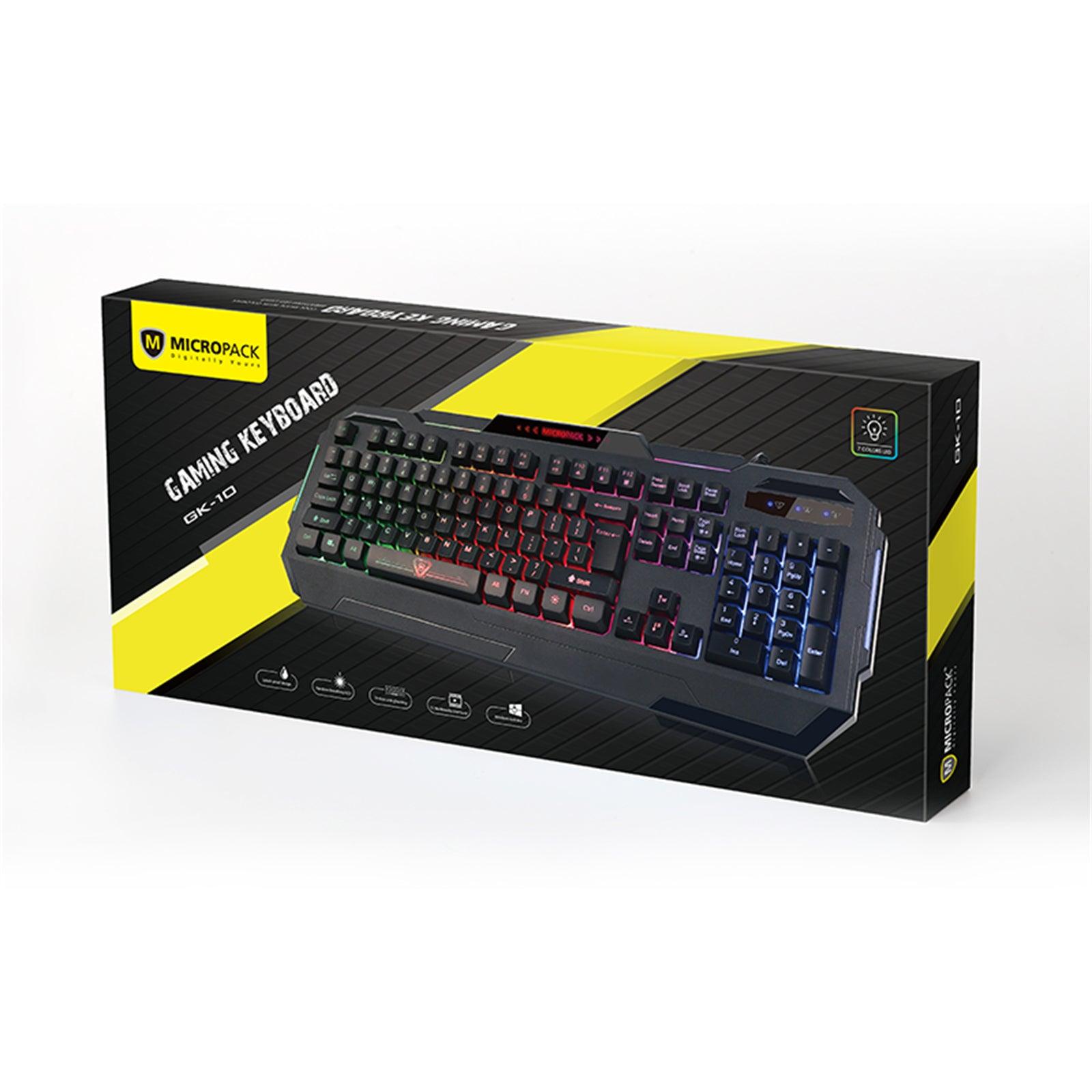 Rainbow Backlit Gaming Keyboard 19 Game Anti Ghosting Keys USB 2.0 Interface AU - John Cootes