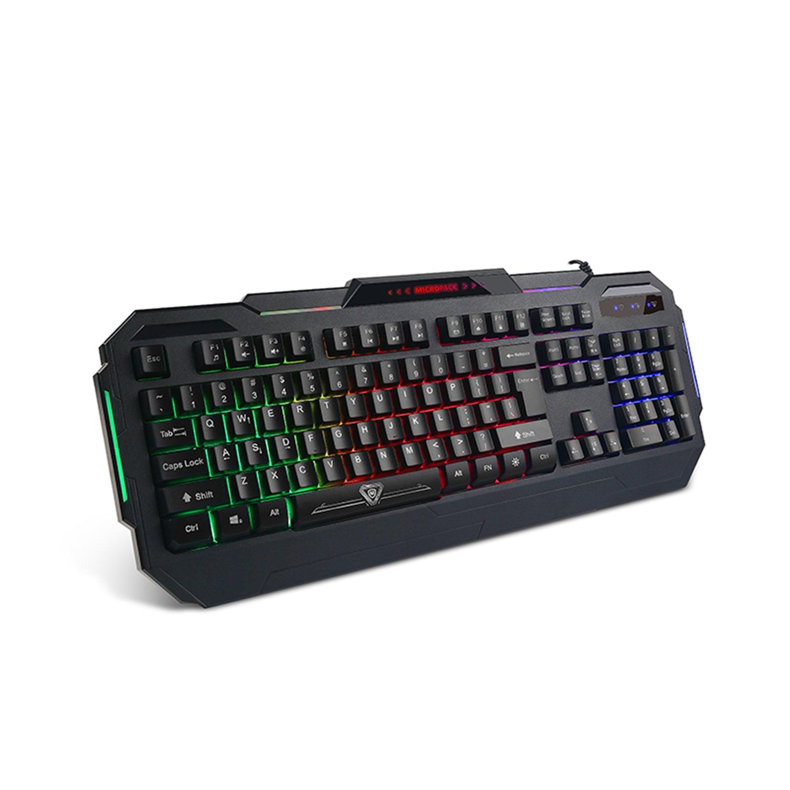 Rainbow Backlit Gaming Keyboard 19 Game Anti Ghosting Keys USB 2.0 Interface AU - John Cootes