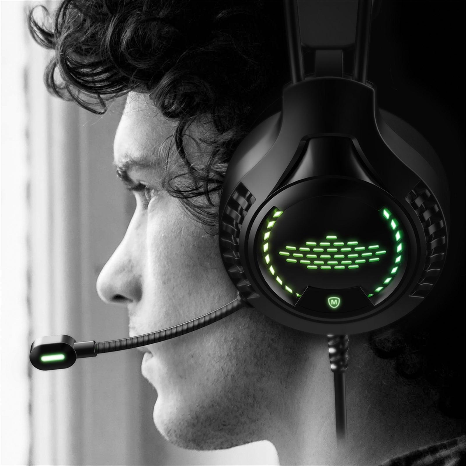 Rainbow Light Gaming Headset Flexible Microphone 7-Color Rainbow LED Lamp - John Cootes