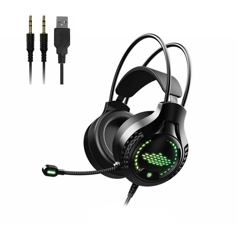 Rainbow Light Gaming Headset Flexible Microphone 7-Color Rainbow LED Lamp - John Cootes