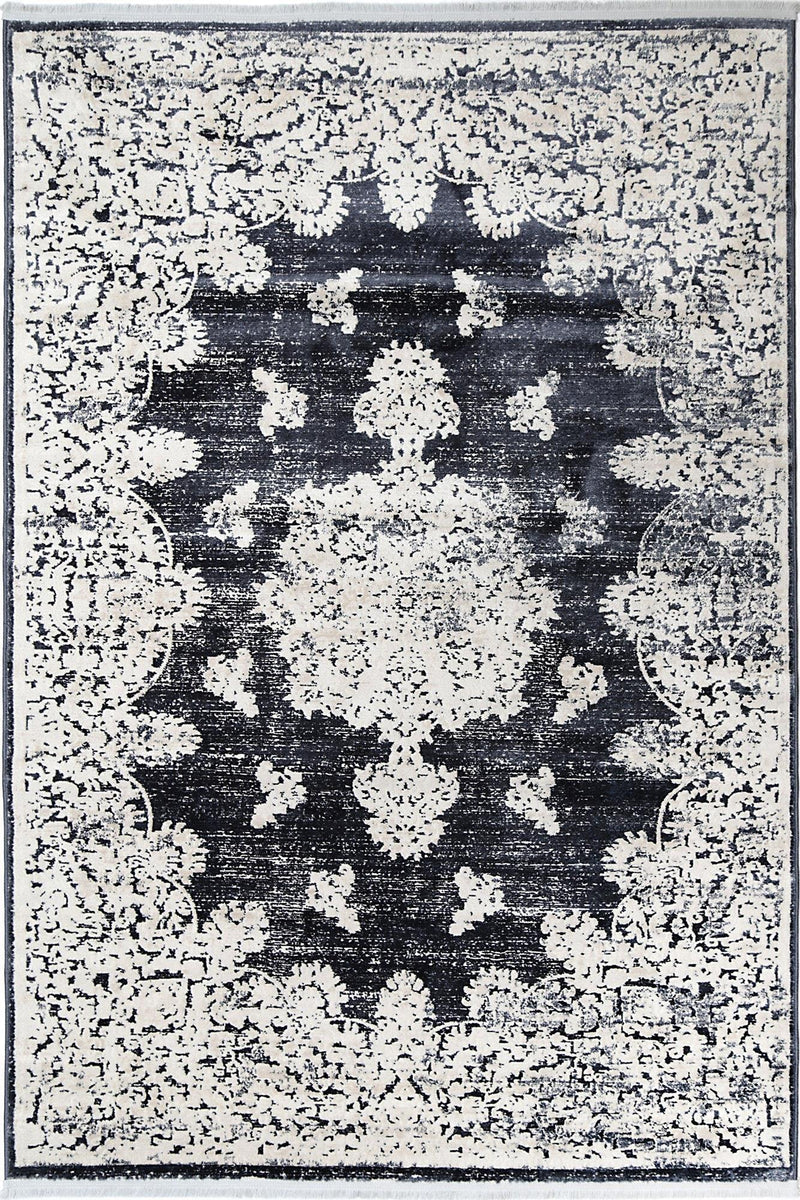 Rapsody Medallion Navy Rug 240x330 cm - John Cootes