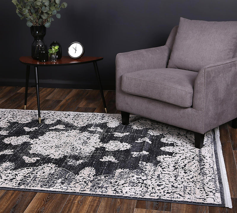 Rapsody Medallion Navy Rug 240x330 cm - John Cootes