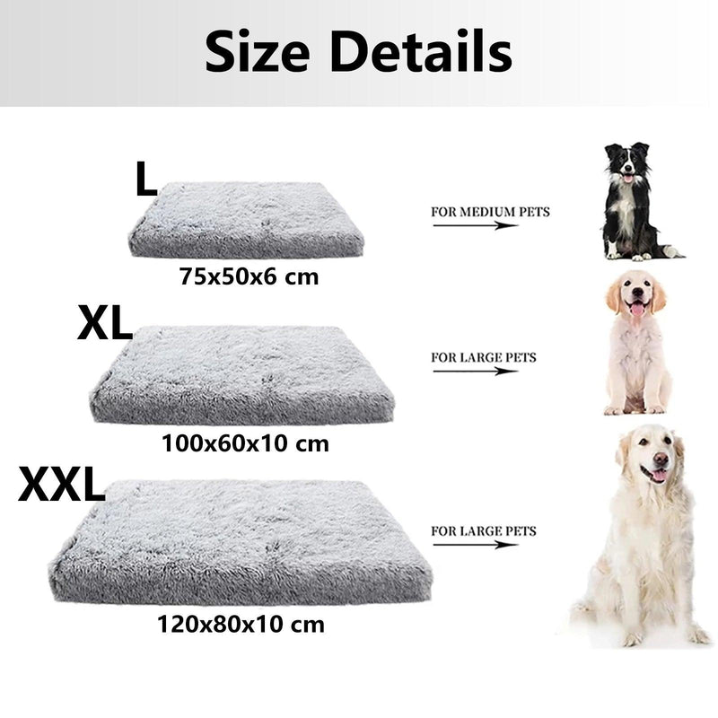 Rectangle Pet Dog Comfort Bed Plush Comfortable Removable Washable Kennel XXL - John Cootes