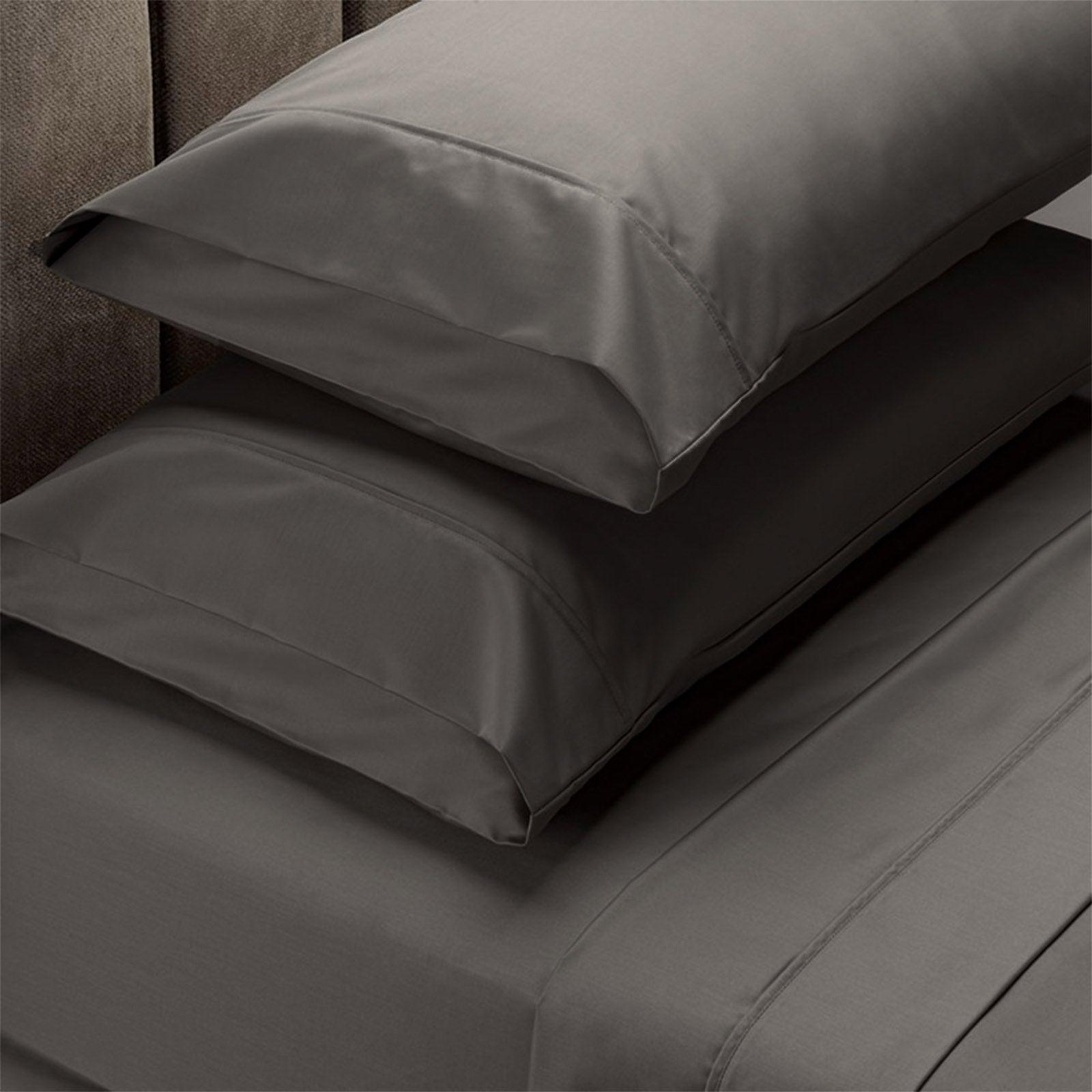 Renee Taylor 1500 Thread Count Pure Soft Cotton Blend Flat & Fitted Sheet Set Dusk Grey Queen - John Cootes