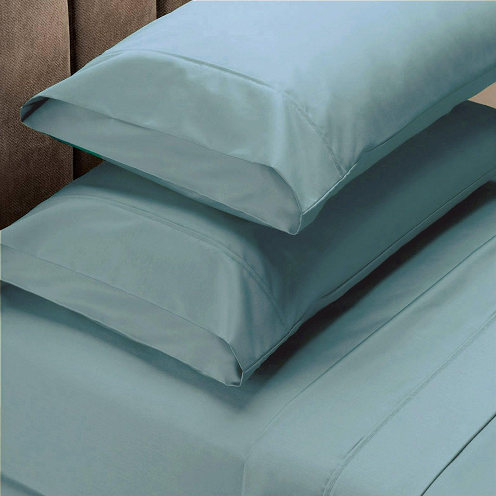 Renee Taylor 1500 Thread Count Pure Soft Cotton Blend Flat & Fitted Sheet Set King Mist - John Cootes