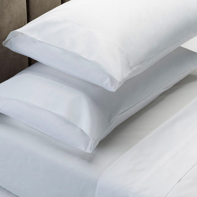 Renee Taylor 1500 Thread Count Pure Soft Cotton Blend Flat & Fitted Sheet Set King White - John Cootes