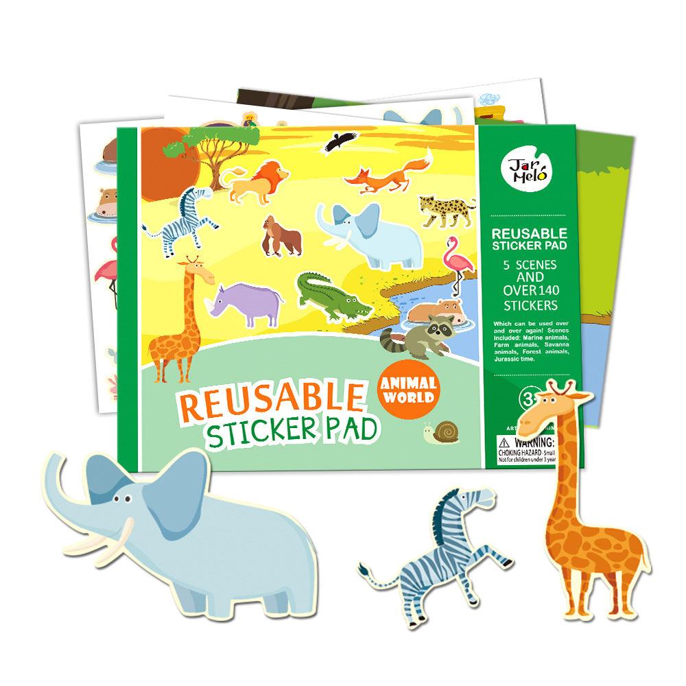 REUSABLE STICKER PAD SET - ANIMAL WORLD - John Cootes