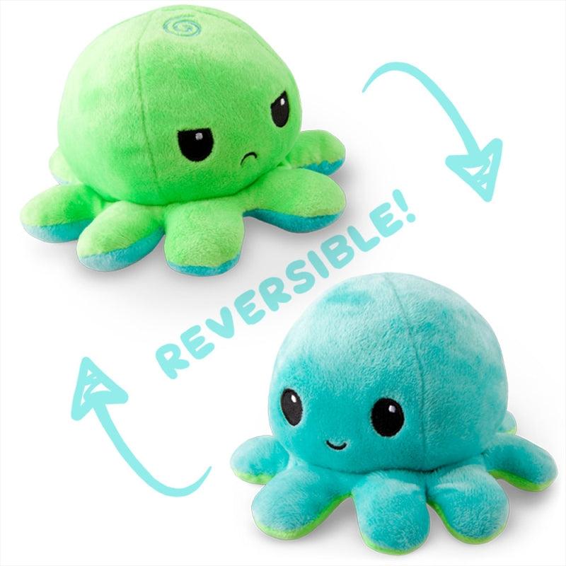 Reversible Plushie - Octopus Green/Aqua - John Cootes