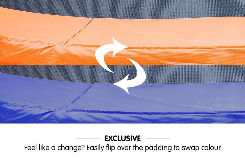 Reversible Replacement Trampoline Spring Safety Pad - Orange/Blue - John Cootes