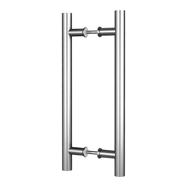 Round 300mm Push Pull Stainless Steel Door Handle Entrance Entry Shower Glass - John Cootes