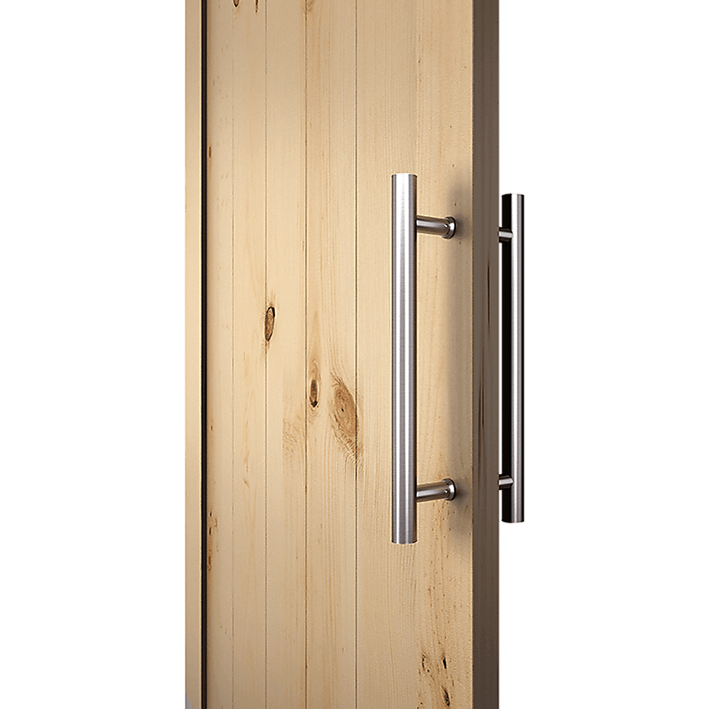 Round 300mm Push Pull Stainless Steel Door Handle Entrance Entry Shower Glass - John Cootes