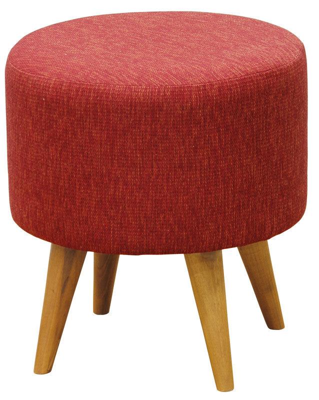 Round Ottoman (Cherry Red) - John Cootes