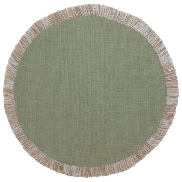 Round Placemat-Solid-Sage-40cm - John Cootes
