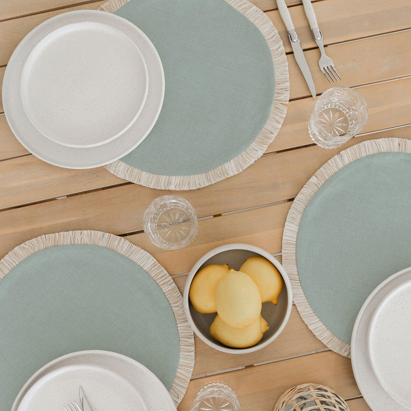 Round Placemat-Solid-Seafoam-40cm - John Cootes