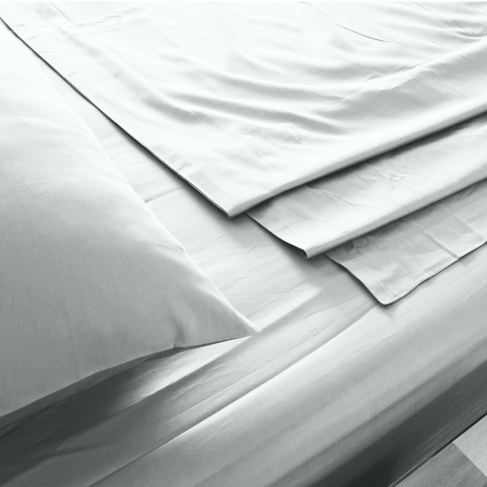 Royal Comfort 1000 Thread Count Bamboo Cotton Sheet and Quilt Cover Complete Set - Queen - Cool Grey - John Cootes