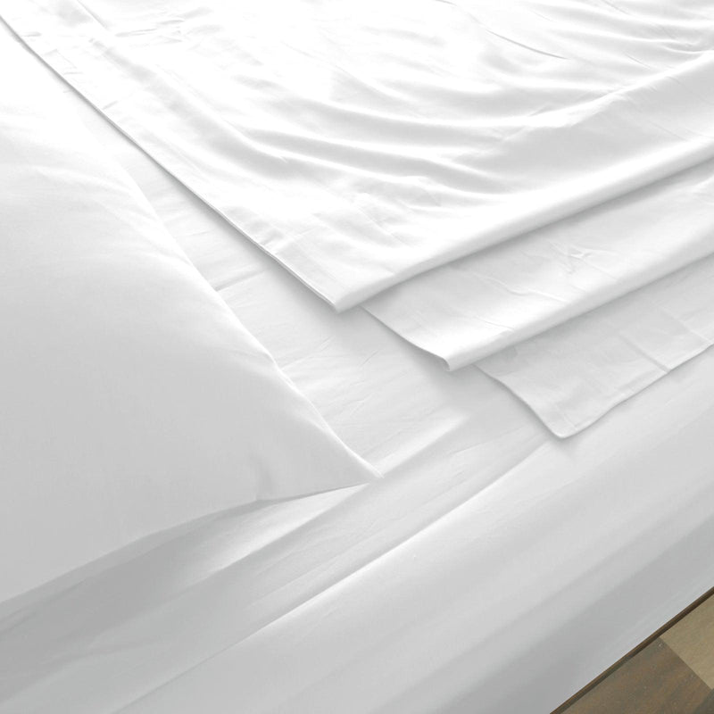 Royal Comfort 1000 Thread Count Bamboo Cotton Sheet and Quilt Cover Complete Set - Queen - White - John Cootes