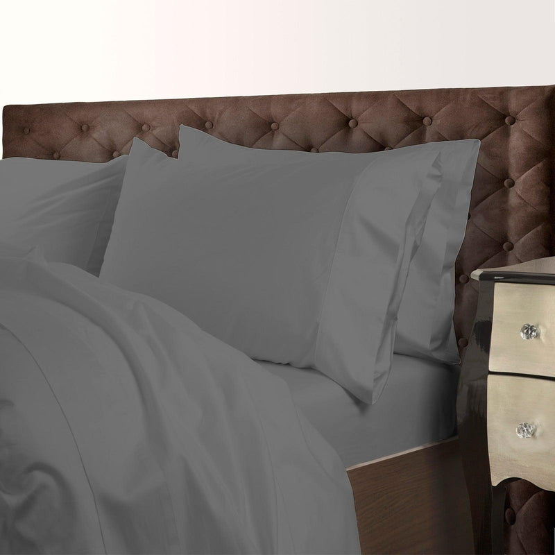 Royal Comfort 1000 Thread Count Cotton Blend Quilt Cover Set Premium Hotel Grade - Queen - Charcoal - John Cootes