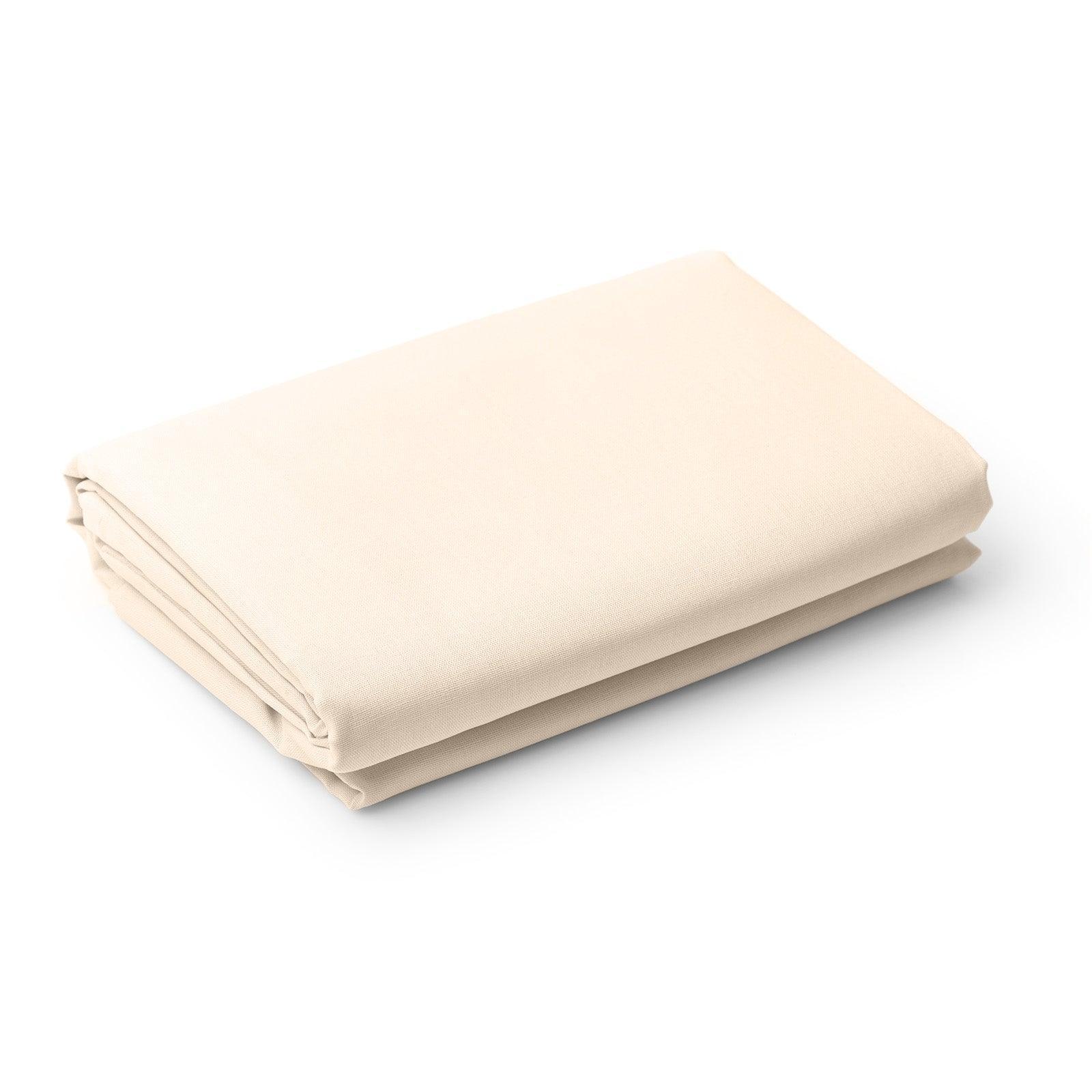 Royal Comfort 1000 Thread Count Fitted Sheet Cotton Blend Ultra Soft Bedding - King - Ivory - John Cootes