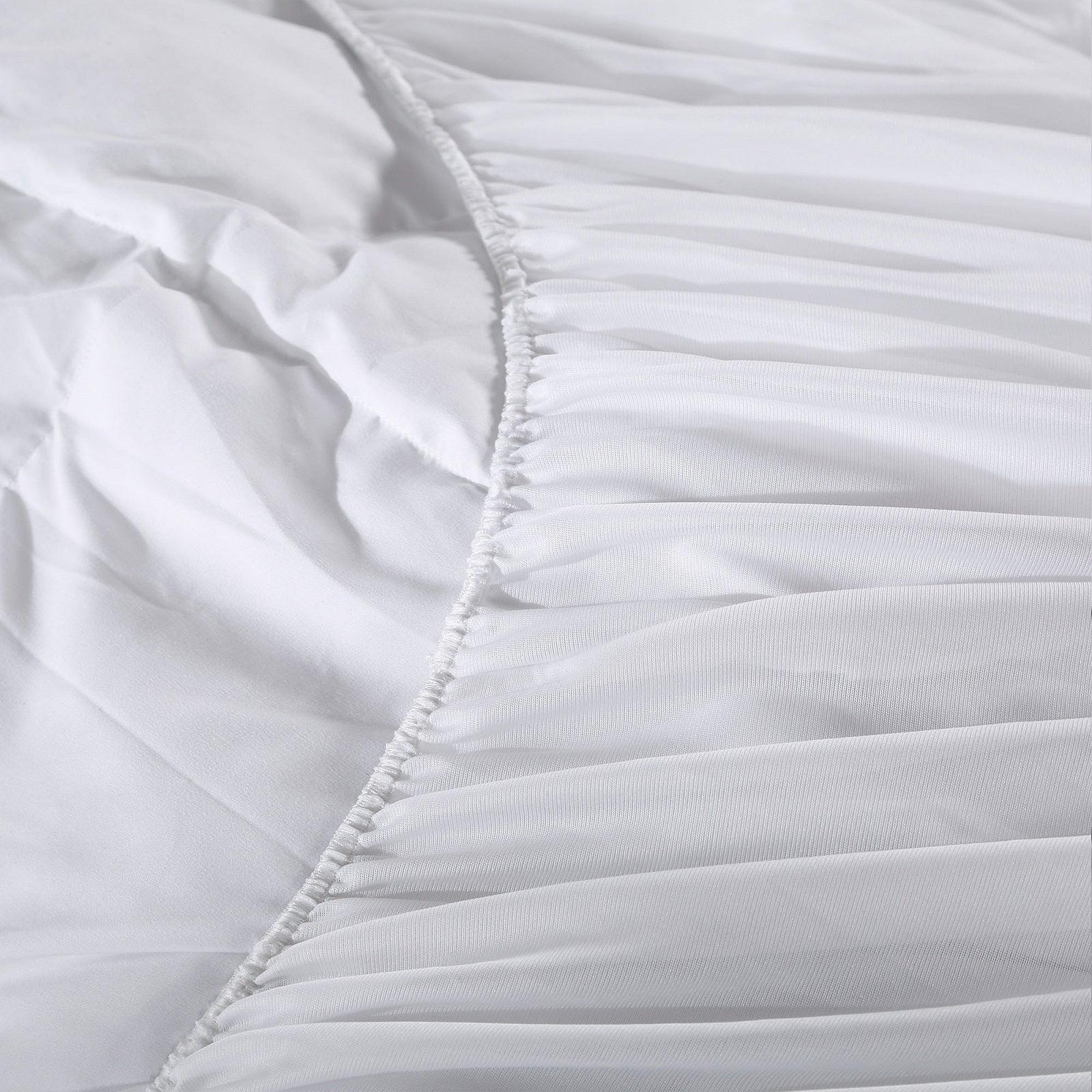 Royal Comfort 1000GSM Luxury Bamboo Fabric Gusset Mattress Pad Topper Cover - King - White - John Cootes