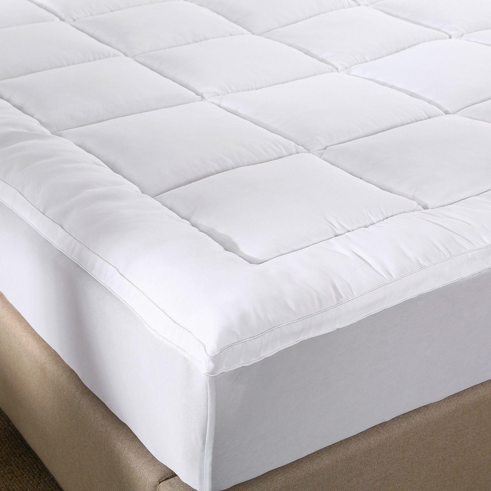 Royal Comfort 1000GSM Memory Mattress Topper Cover Protector Underlay - Single - White - John Cootes