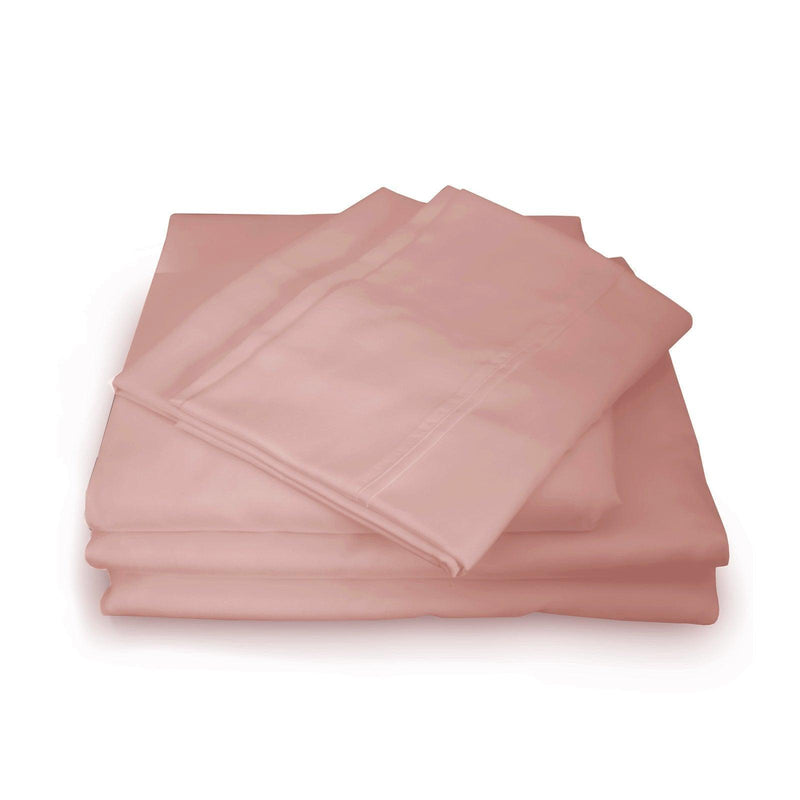 Royal Comfort 1000TC Hotel Grade Bamboo Cotton Sheets Pillowcases Set Ultrasoft - Double - Blush - John Cootes