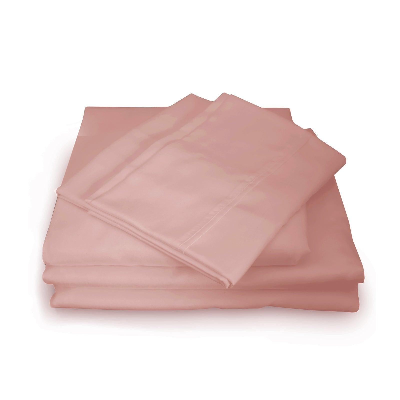 Royal Comfort 1000TC Hotel Grade Bamboo Cotton Sheets Pillowcases Set Ultrasoft - King - Blush - John Cootes