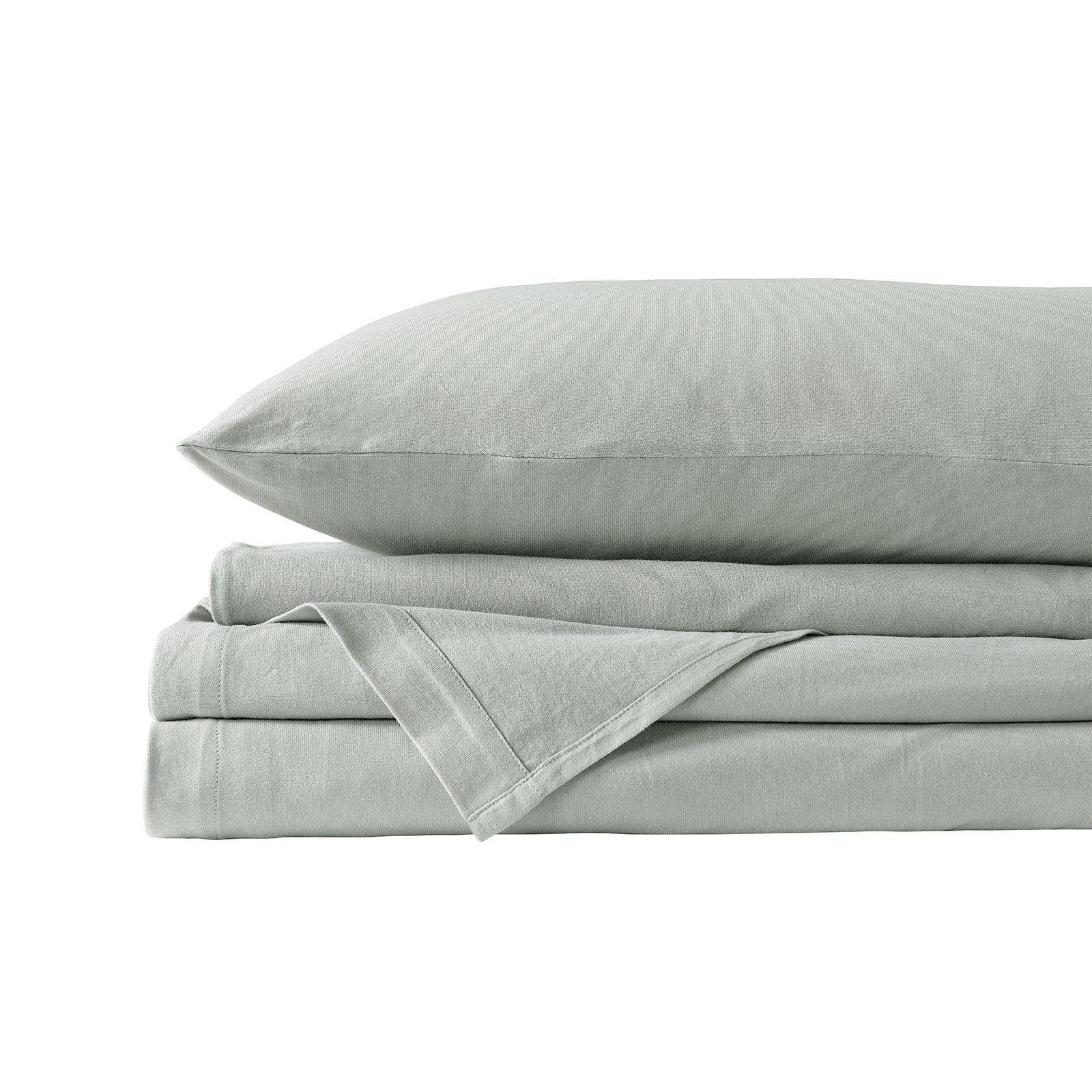 Royal Comfort 100% Jersey Cotton 4 Piece Sheet Set - King - Grey Marle - John Cootes