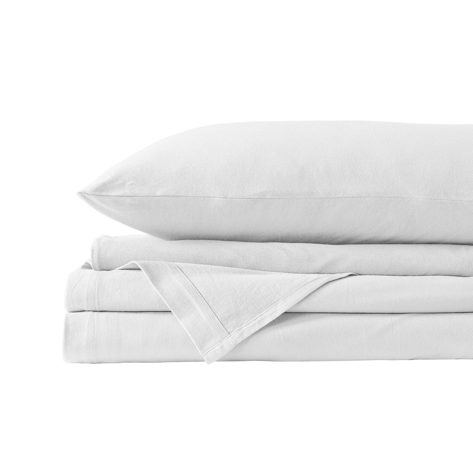 Royal Comfort 100% Jersey Cotton 4 Piece Sheet Set - King - White - John Cootes