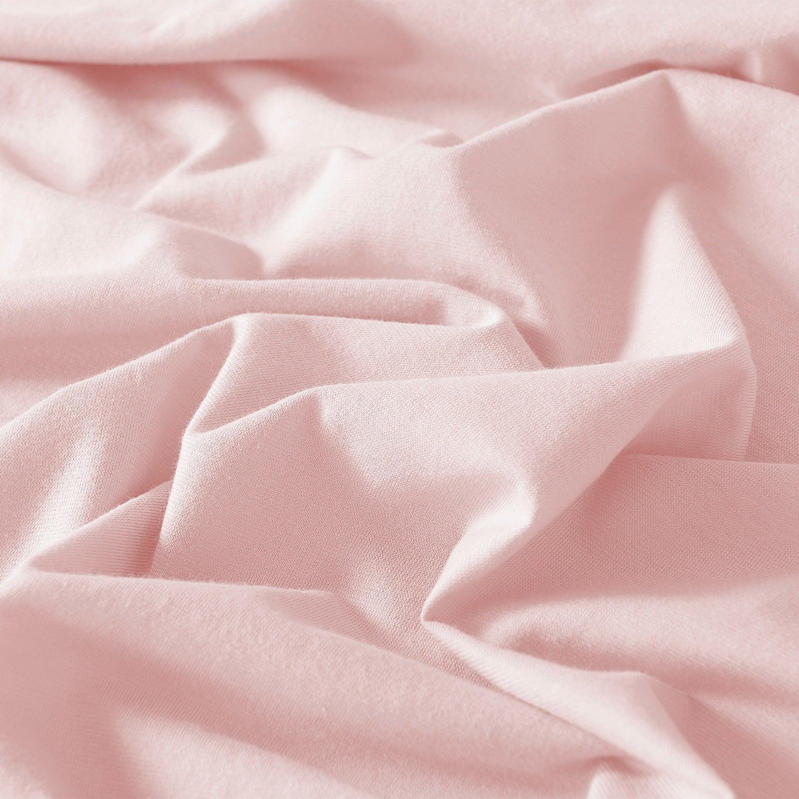 Royal Comfort 100% Jersey Cotton 4 Piece Sheet Set - Queen - Pink Marle - John Cootes