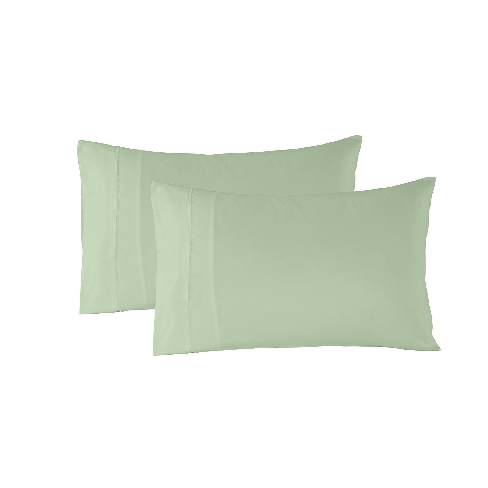 Royal Comfort 1200 Thread Count Sheet Set 4 Piece Ultra Soft Satin Weave Finish - Double - Sage Green - John Cootes