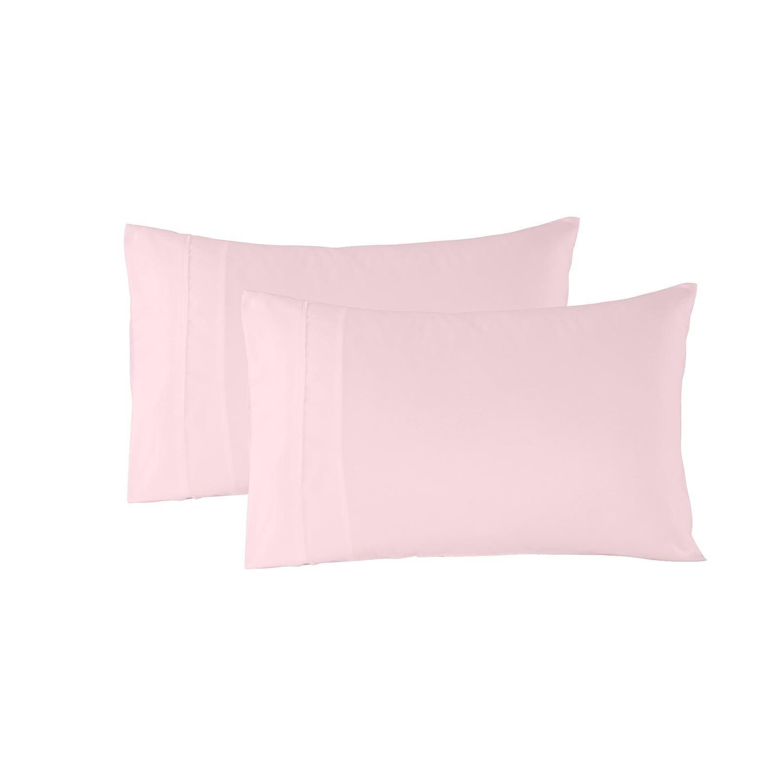 Royal Comfort 1200 Thread Count Sheet Set 4 Piece Ultra Soft Satin Weave Finish - Double - Soft Pink - John Cootes