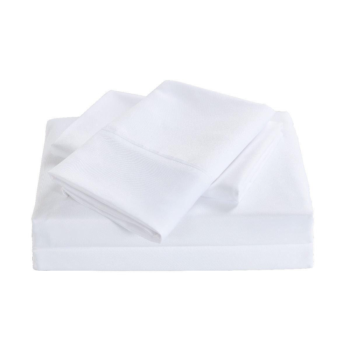 Royal Comfort 1200TC 6 Piece Fitted Sheet Quilt Cover & Pillowcase Set UltraSoft - Queen - White - John Cootes