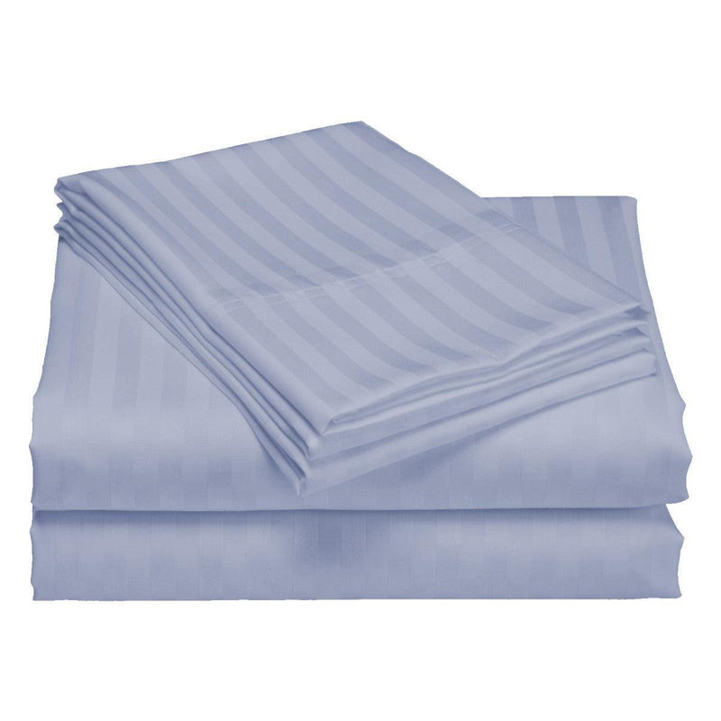 Royal Comfort 1200TC Quilt Cover Set Damask Cotton Blend Luxury Sateen Bedding - King - Blue Fog - John Cootes