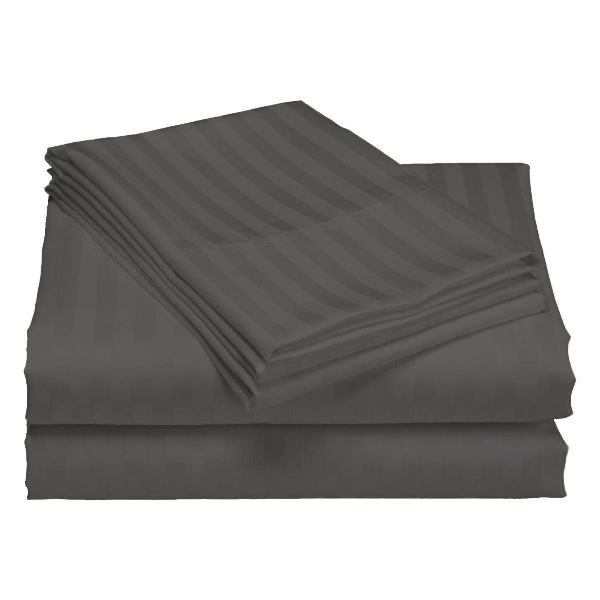 Royal Comfort 1200TC Quilt Cover Set Damask Cotton Blend Luxury Sateen Bedding - King - Charcoal Grey - John Cootes